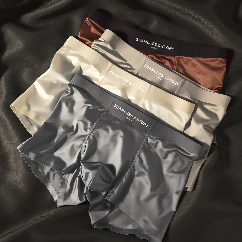 (3 ks.) Elegantní pánské boxerky Ice Silk s antimikrobiálním efektem od Mulberry Silk