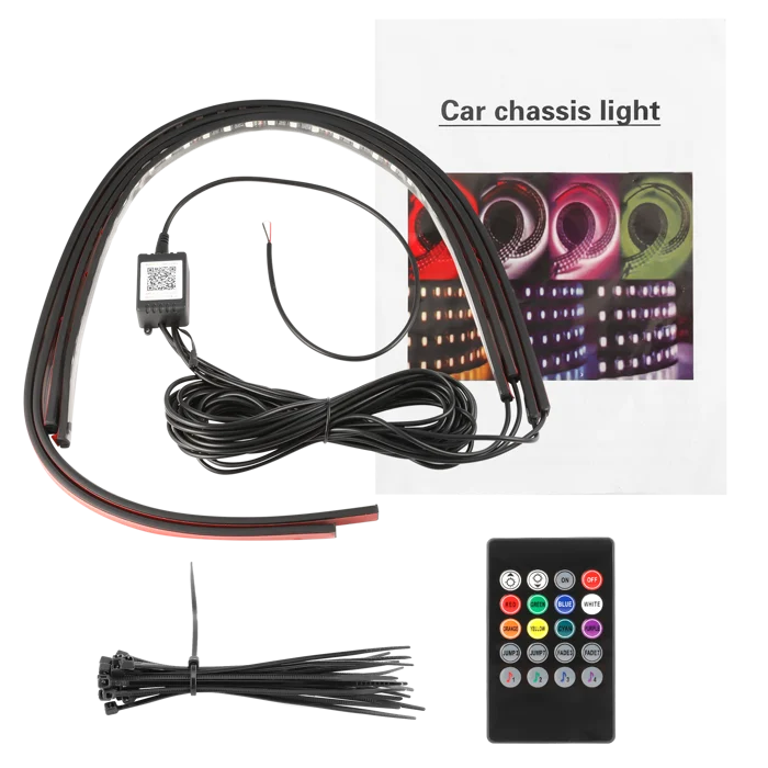 2024 Flexibilní vodotěsná RGB LED světla pro podvozek auta (4PCS)