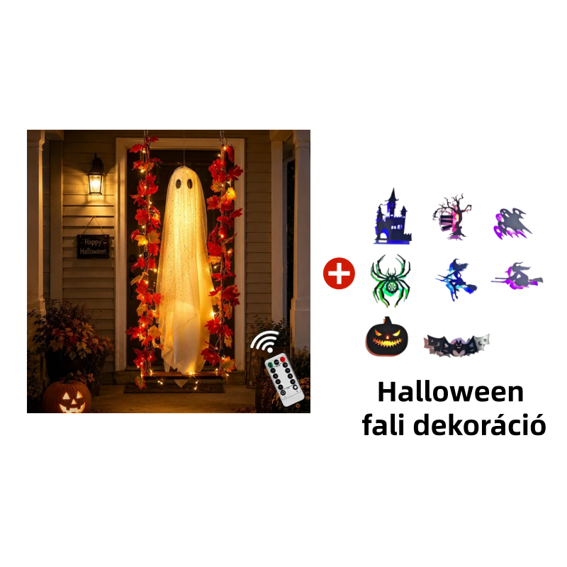 🎃👻 LED halloweenská dekorace s duchem 🍁