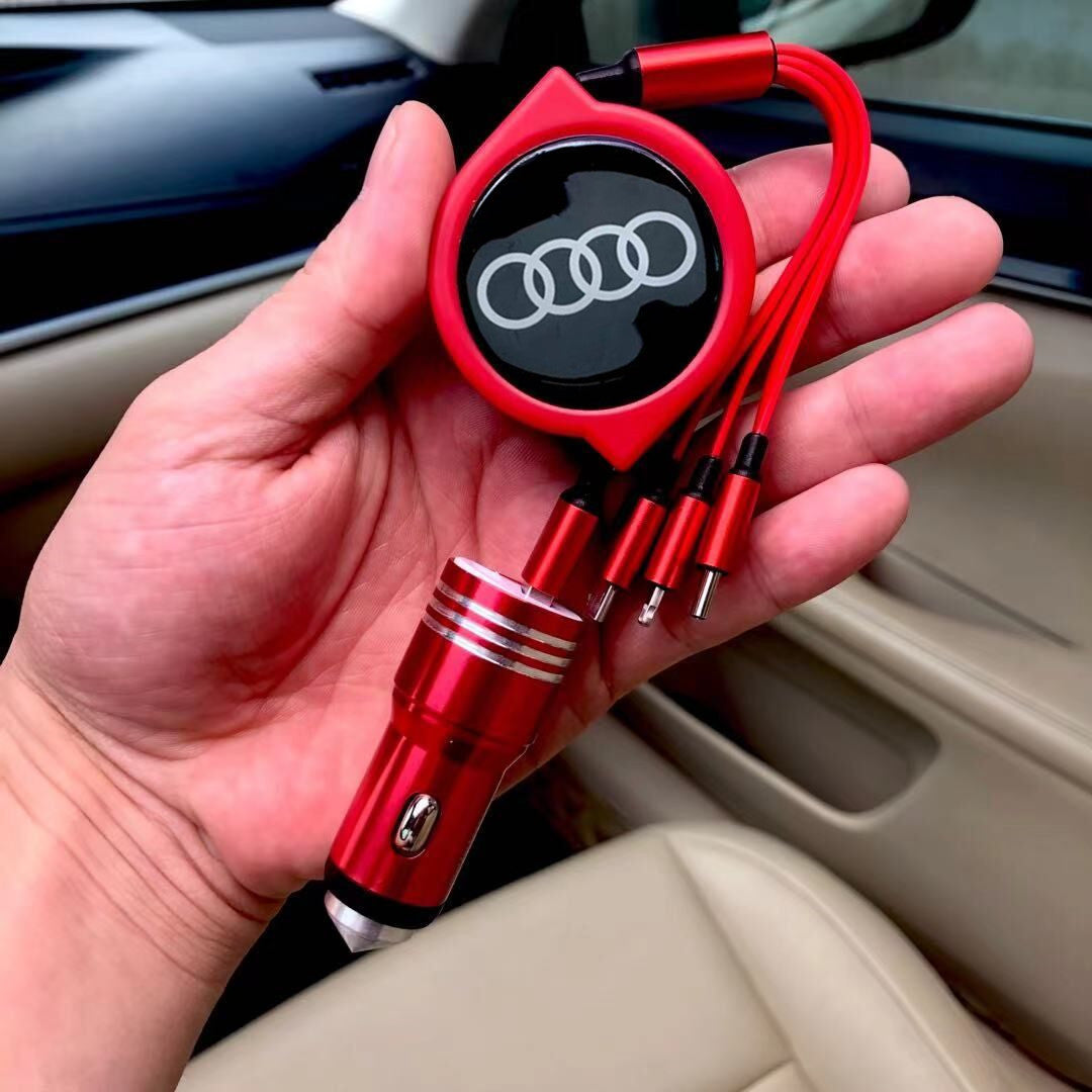 3v1 zatahovací datový kabel do auta + nabíječka do auta zdarma