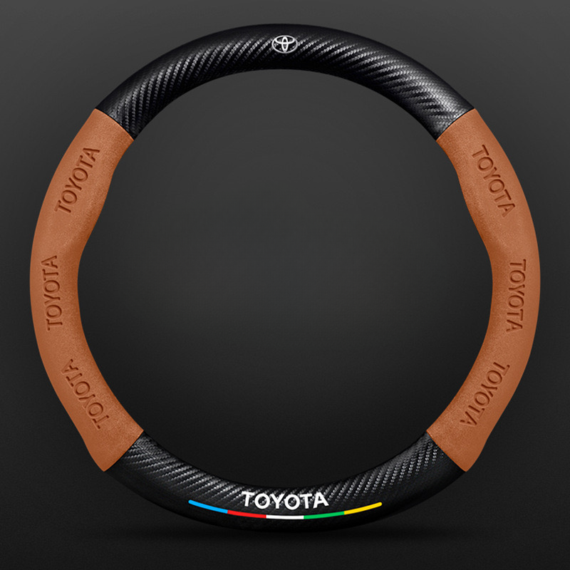 TrackVibe | Černý potah volantu z karbonového semiše – protiskluzový a odolný proti opotřebení