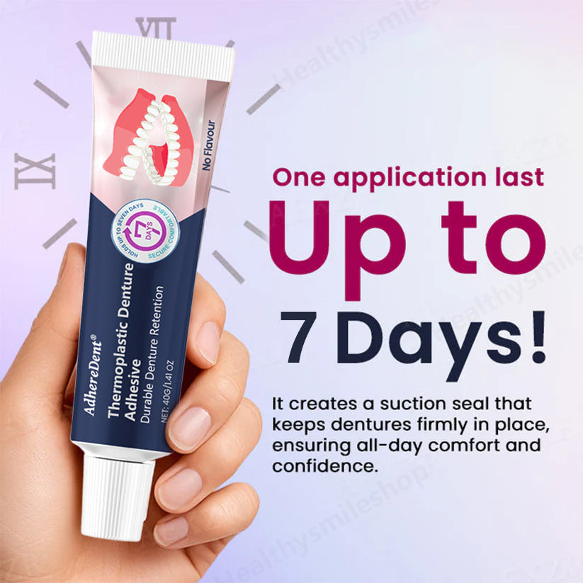 (🔥Kupte 1, dostanete 1 zdarma🔥)Termoplastické lepidlo na zubní protézy AdhereDent, trvalá fixace zubní protézy