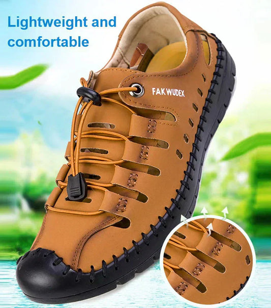 🔥Kožené sandály s úzkou špičkou👞