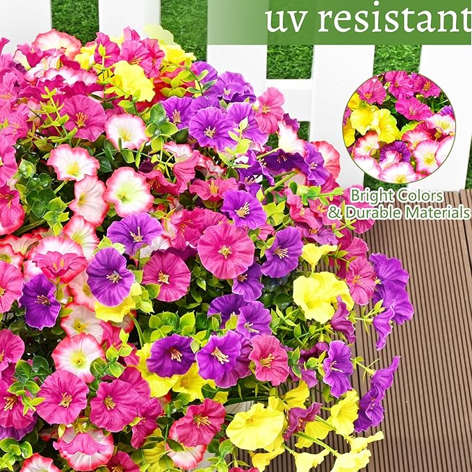 💥Vylepšený materiál nejvyšší kvality 🌸Svlačec odolný vůči UV záření a neblednoucí (bez květináče)
