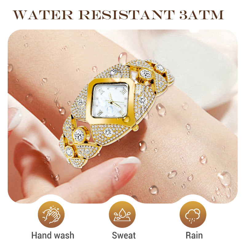 💜Retro quartzové hodinky s třpytivými krystaly⌚