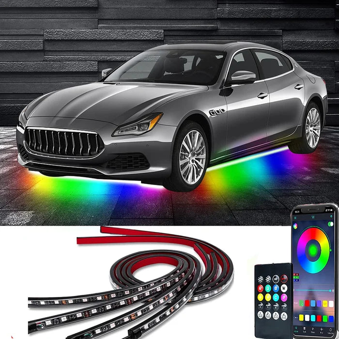 2024 Flexibilní vodotěsná RGB LED světla pro podvozek auta (4PCS)