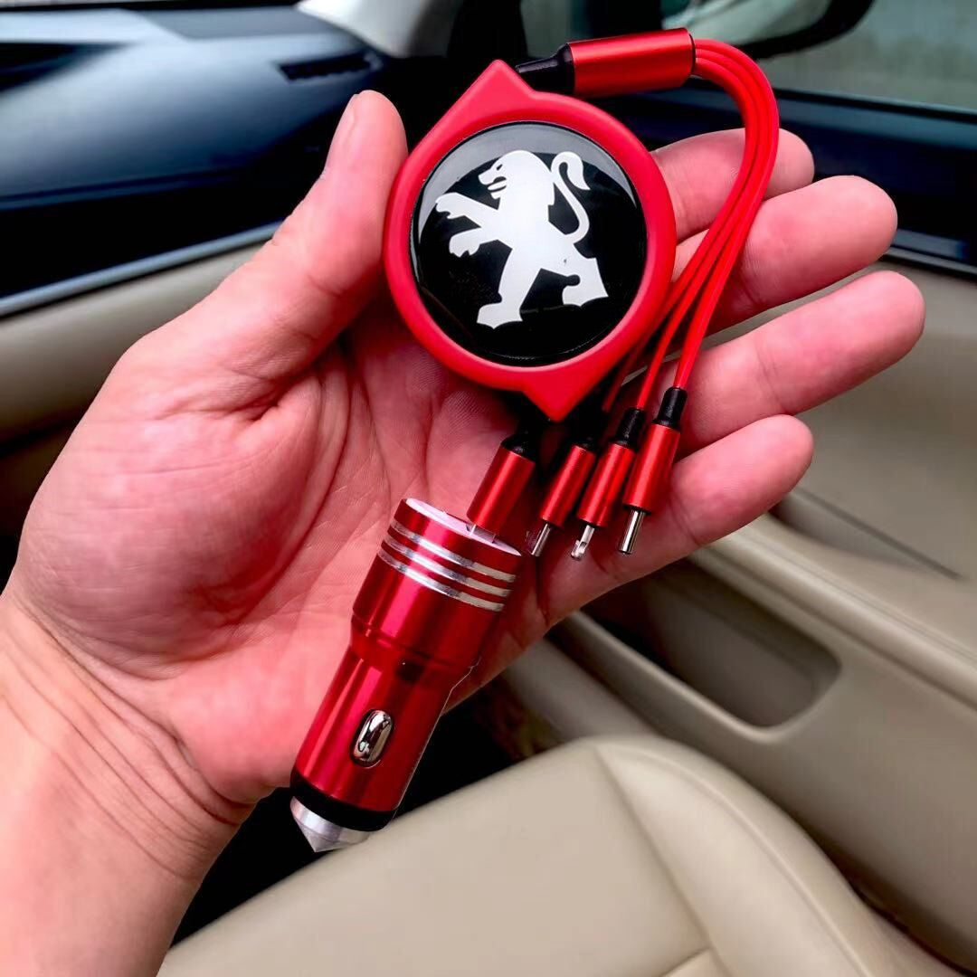 3v1 zatahovací datový kabel do auta + nabíječka do auta zdarma