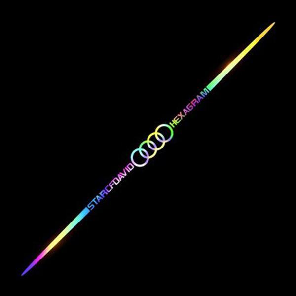 3D barevné laserové reflexní samolepky na auto 4 ks