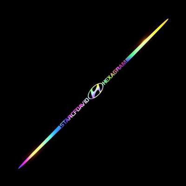 3D barevné laserové reflexní samolepky na auto 4 ks