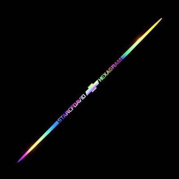 3D barevné laserové reflexní samolepky na auto 4 ks