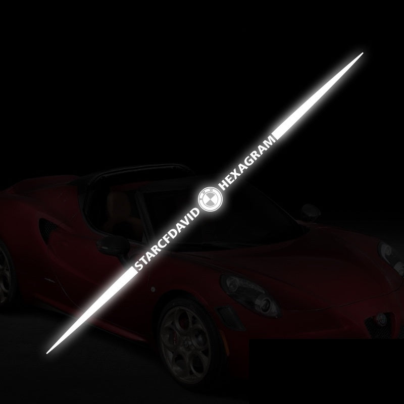 3D barevné laserové reflexní samolepky na auto 4 ks