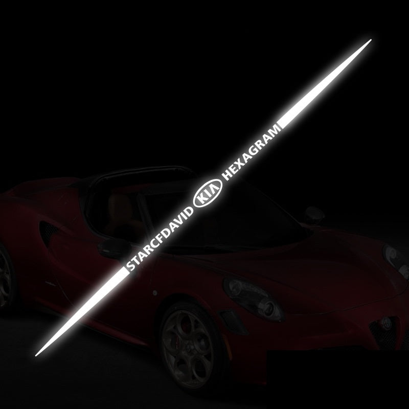 3D barevné laserové reflexní samolepky na auto 4 ks