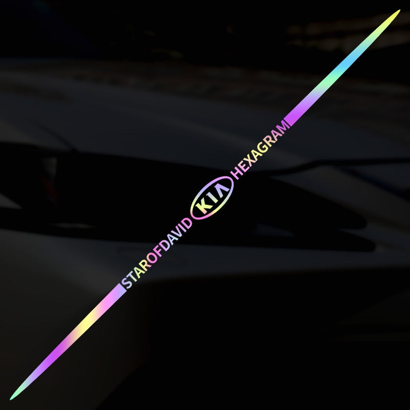 3D barevné laserové reflexní samolepky na auto 4 ks