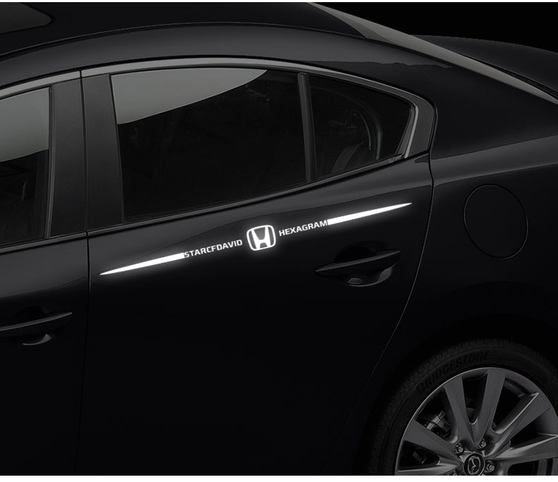 3D barevné laserové reflexní samolepky na auto 4 ks