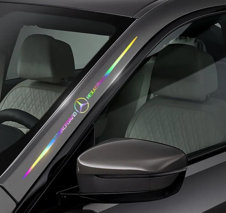 3D barevné laserové reflexní samolepky na auto 4 ks