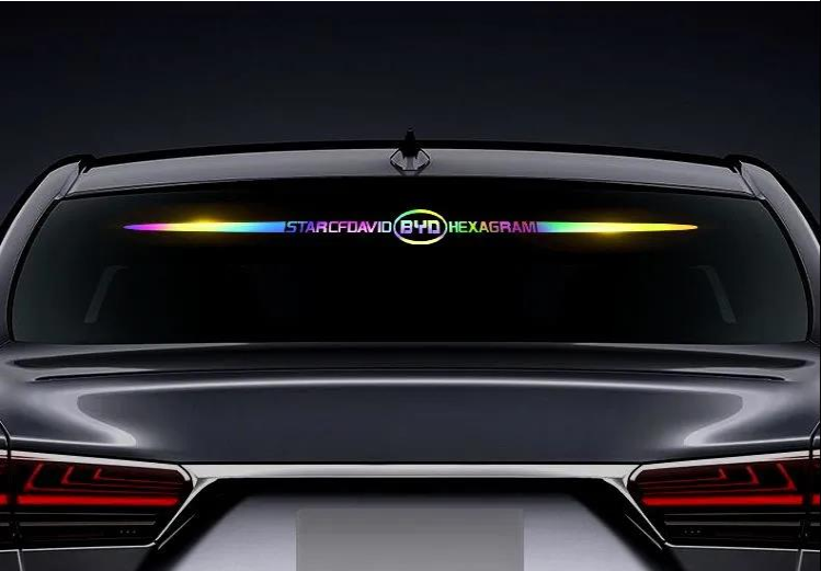3D barevné laserové reflexní samolepky na auto 4 ks