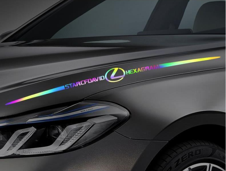 3D barevné laserové reflexní samolepky na auto 4 ks
