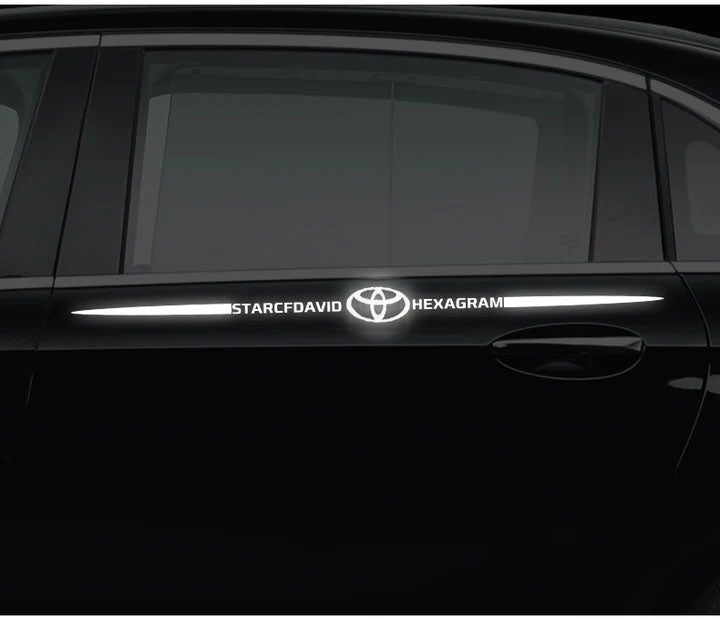 3D barevné laserové reflexní samolepky na auto 4 ks