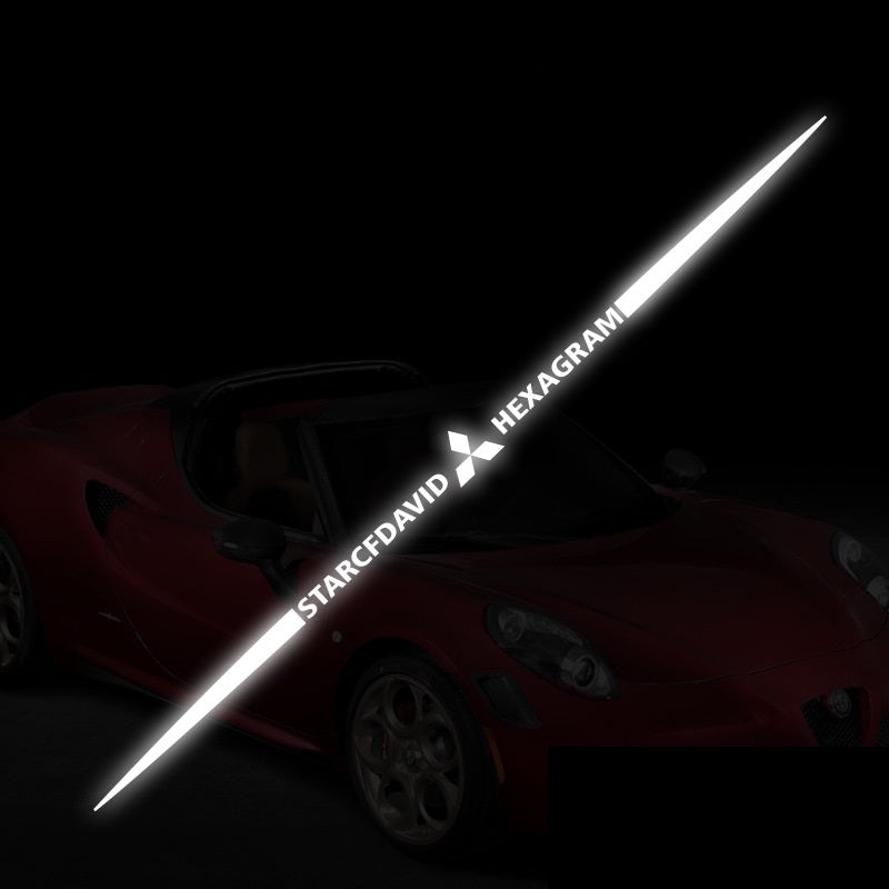 3D barevné laserové reflexní samolepky na auto 4 ks