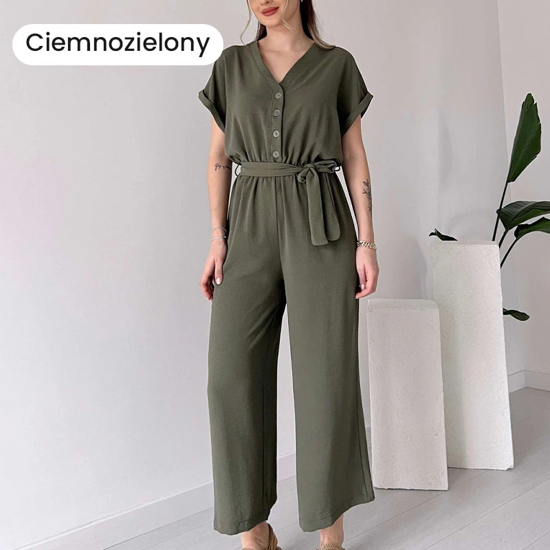 🌸Ležérní dámská kombinéza s výstřihem do V