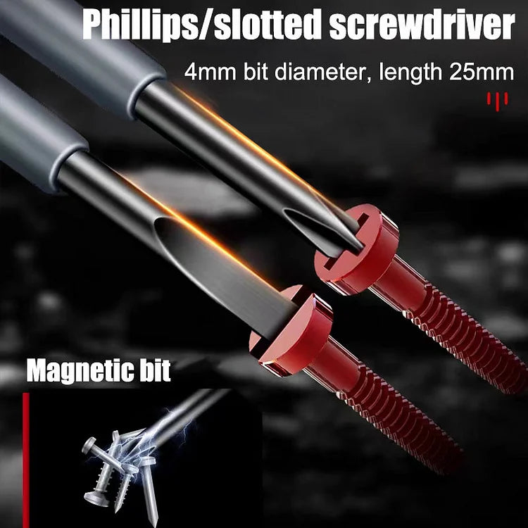 2v1 výkonný magnetický magnetický šroubovák s elektrickým detektorem