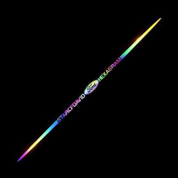 3D barevné laserové reflexní samolepky na auto 4 ks