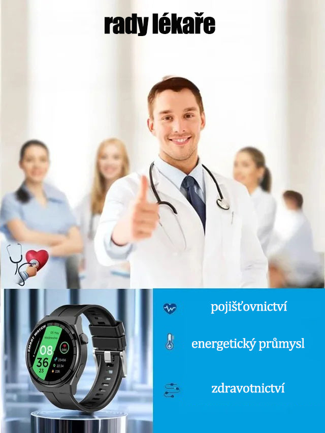 Chytré hodinky s funkcí měření glukózy v krvi