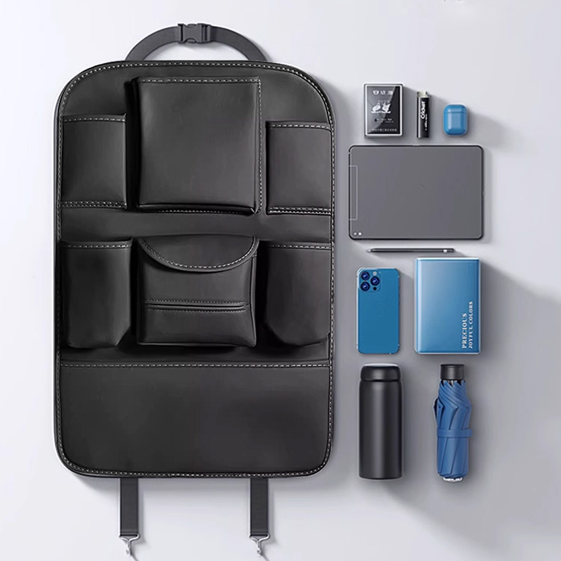 Organizér na zadní sedadlo DriveEase – Závěsný organizér s několika kapsami a personalizovaným logem