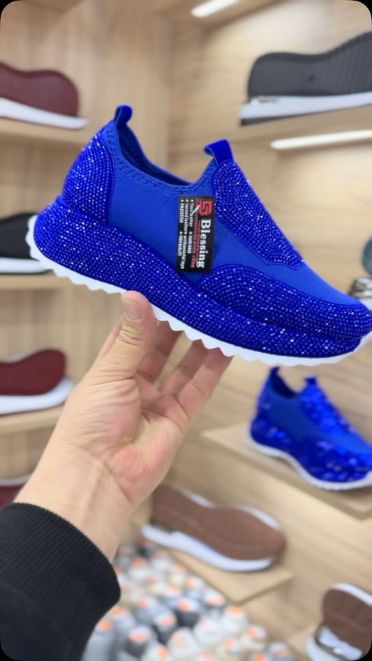 Módní, každodenní tenisky s krystaly