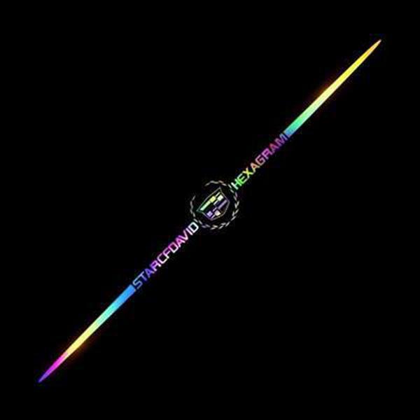 3D barevné laserové reflexní samolepky na auto 4 ks