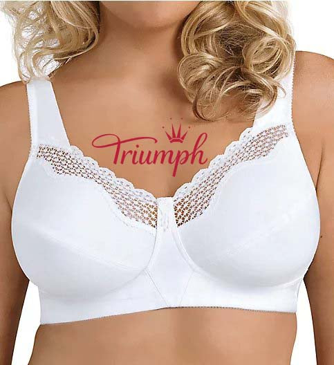 Triumph - (4 ks) Unikátní, tvarovaná bavlněná podprsenka bez kostic