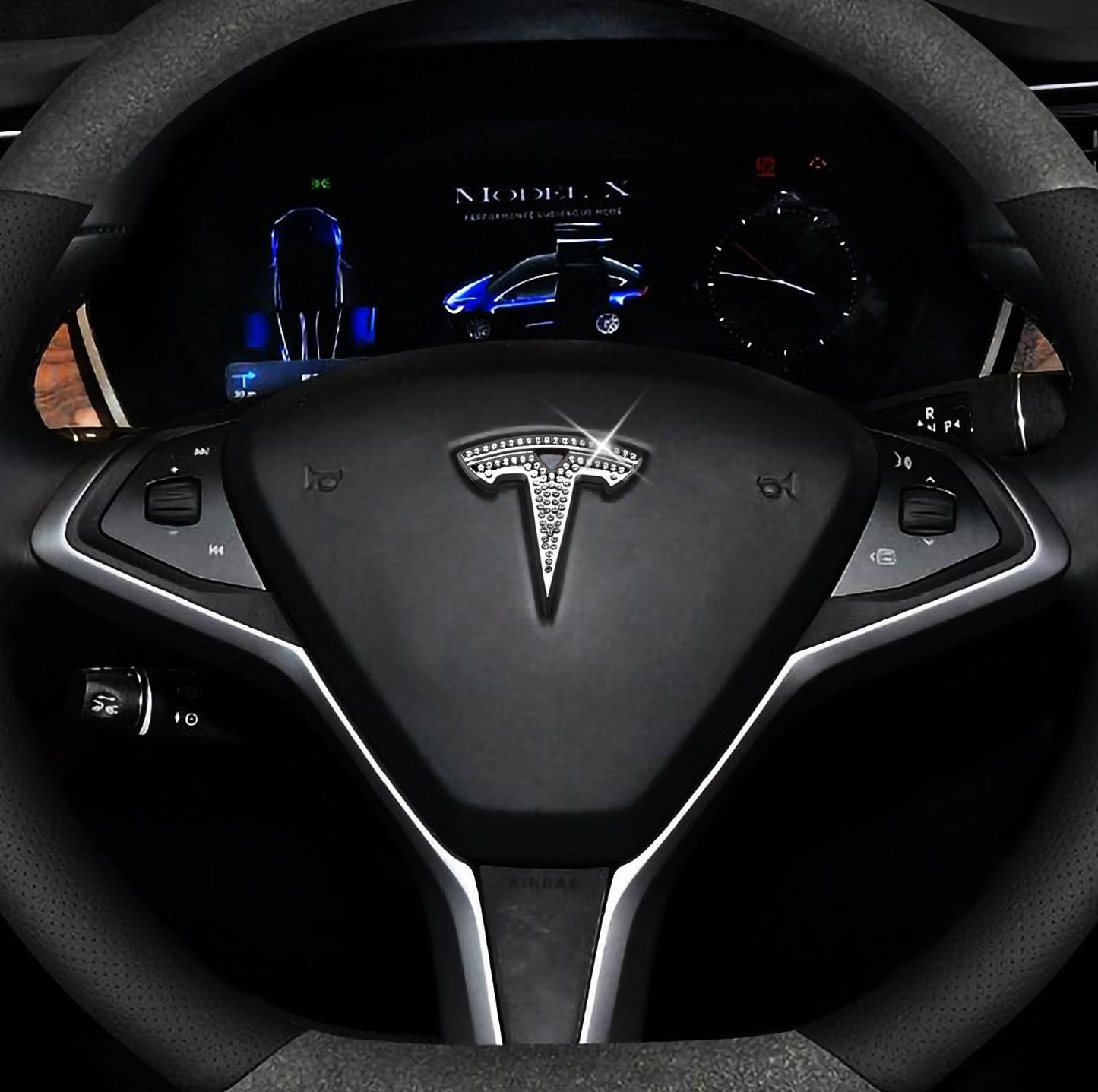 Samolepka na volant s křišťálovou krystalovou barvou