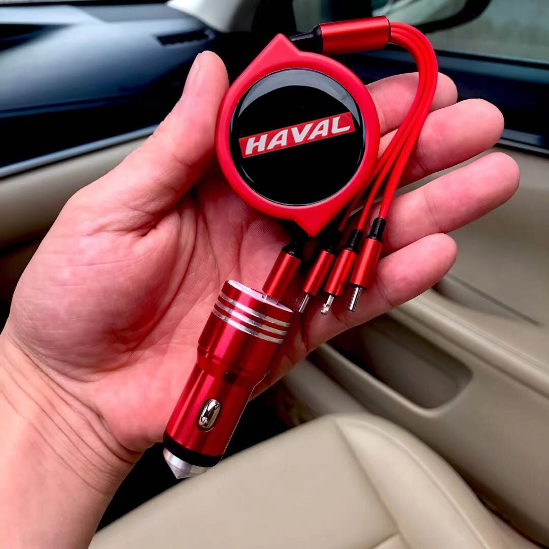 3v1 zatahovací datový kabel do auta + nabíječka do auta zdarma