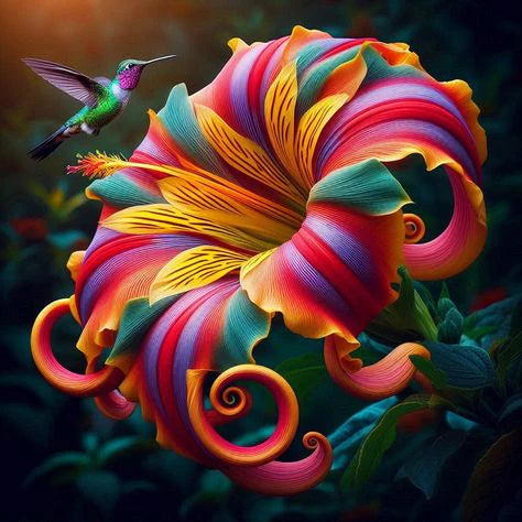 Semena květu Rainbow Swirl Spiral – vzácná květina