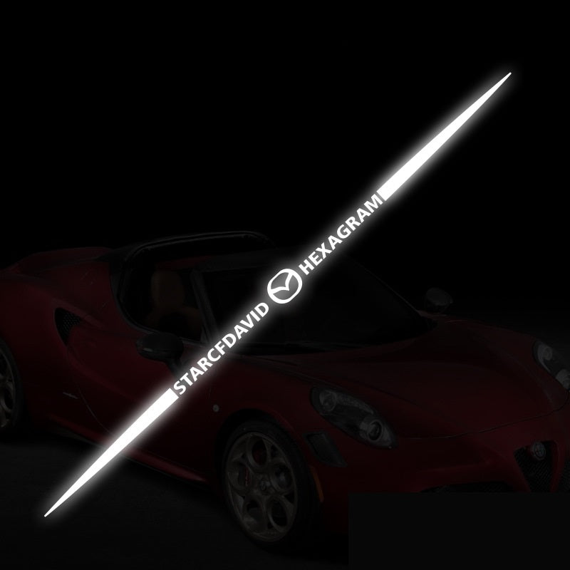 3D barevné laserové reflexní samolepky na auto 4 ks