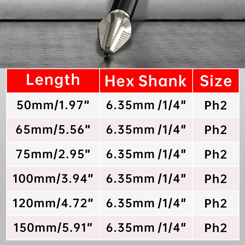 🔥6dílná sada šroubovacích bitů Phillips