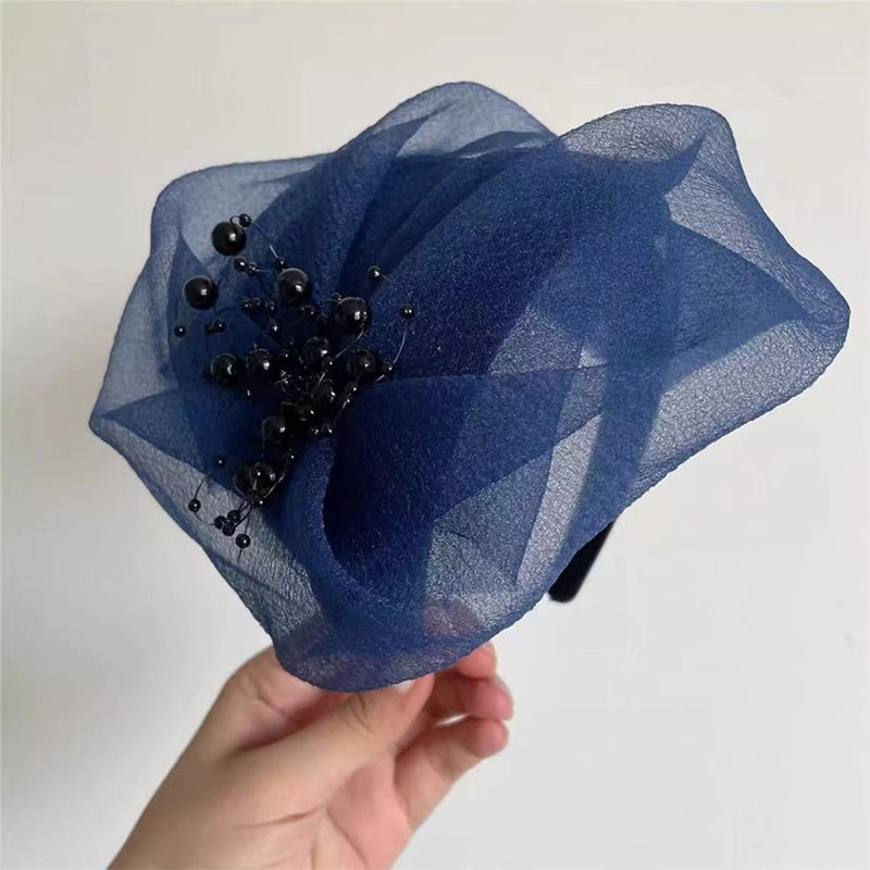 2025 Nový design 🌸 Vintage Organza Fascinator Čelenka Fascinátor