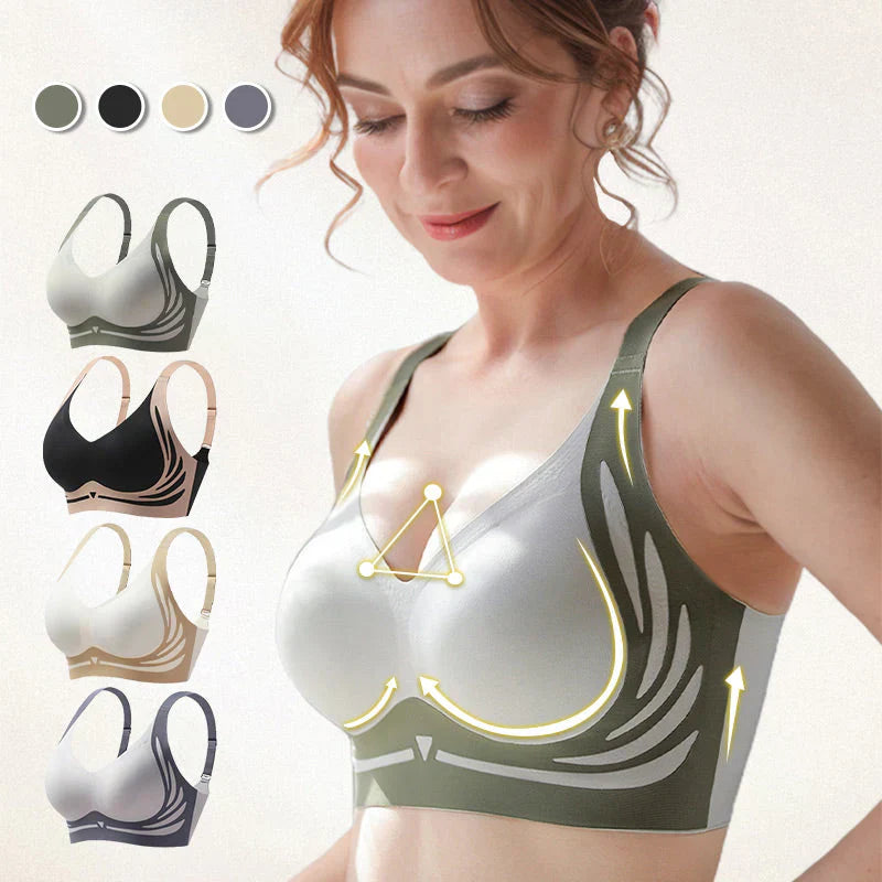 💕Podprsenka push-up s kosticemi, zvedající a zabraňující odkapávání