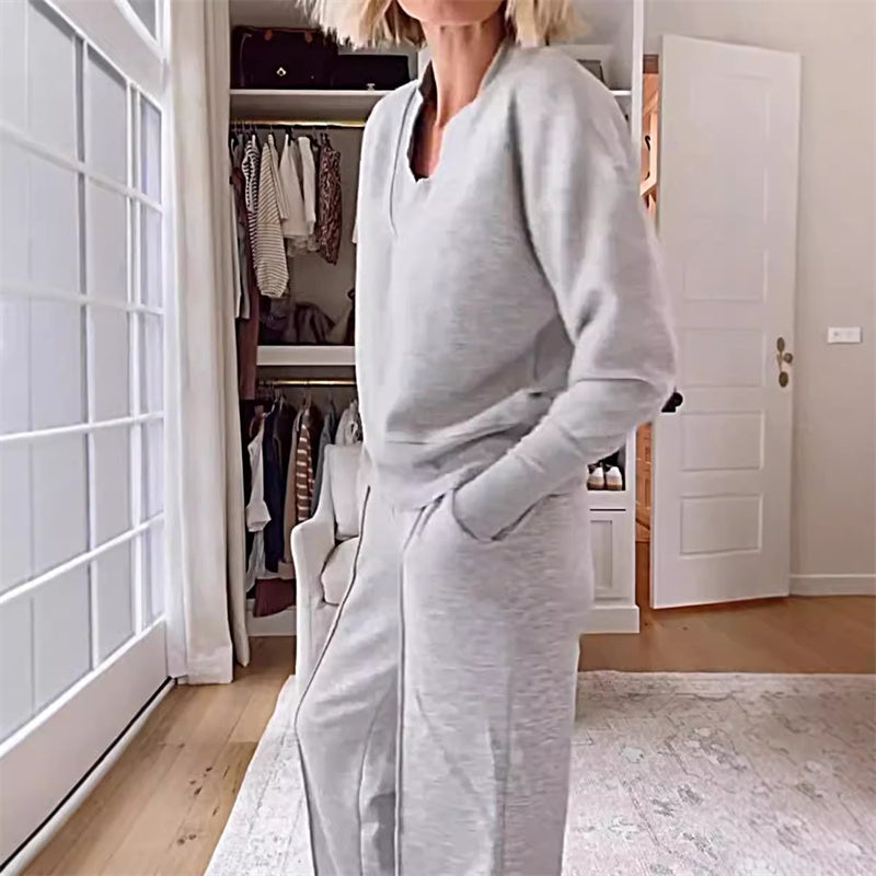 Dámský ležérní módní set 💕 (top + kalhoty)