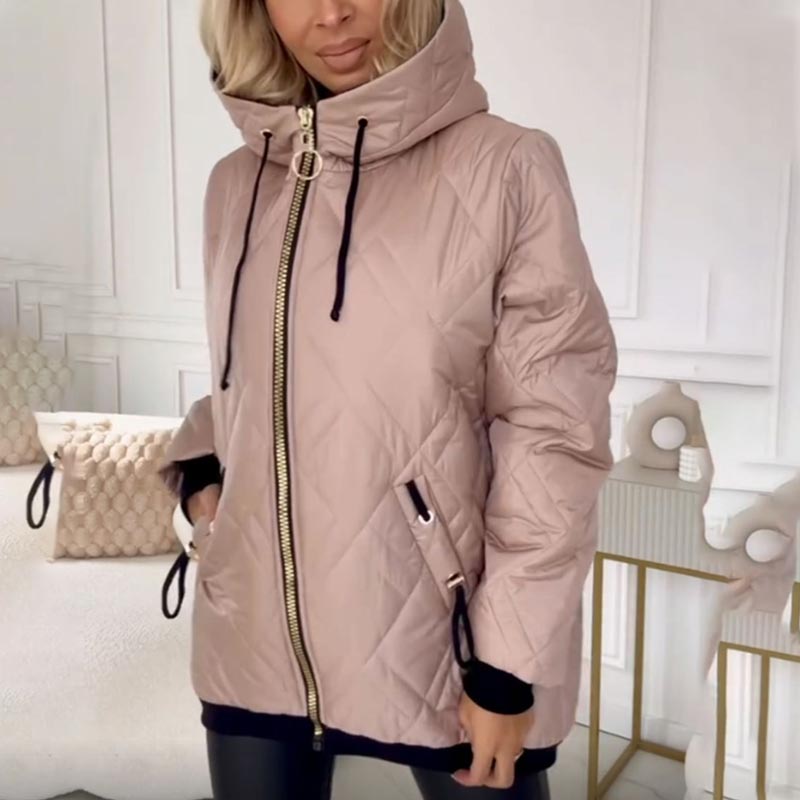🔥【S-3XL】Dámský módní kabát Parka s vysokým krkem a boky