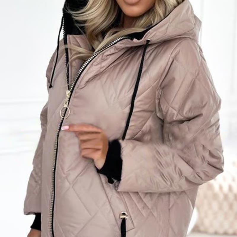 🔥【S-3XL】Dámský módní kabát Parka s vysokým krkem a boky