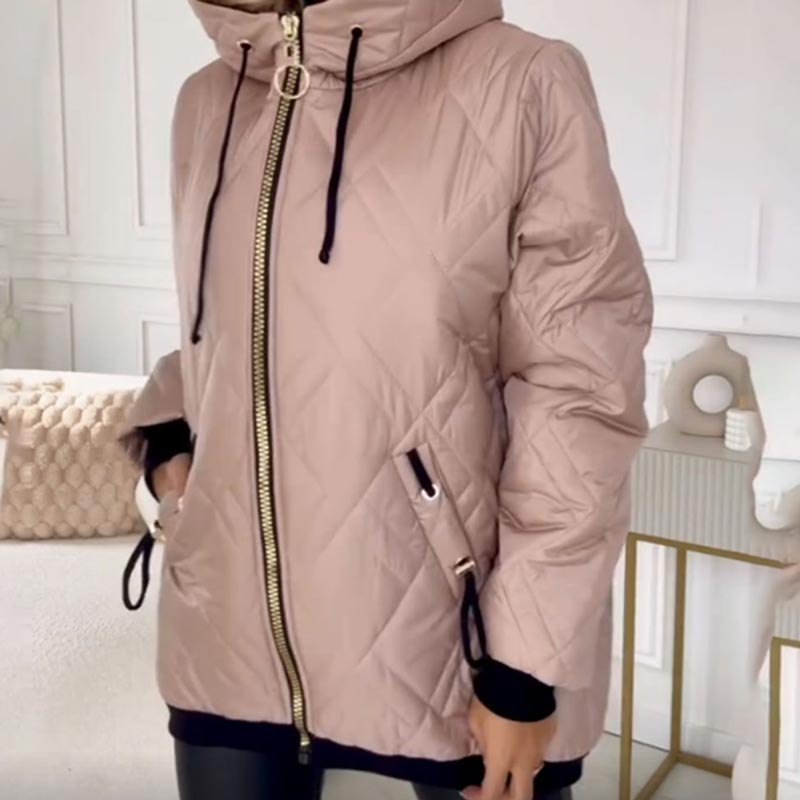 🔥【S-3XL】Dámský módní kabát Parka s vysokým krkem a boky