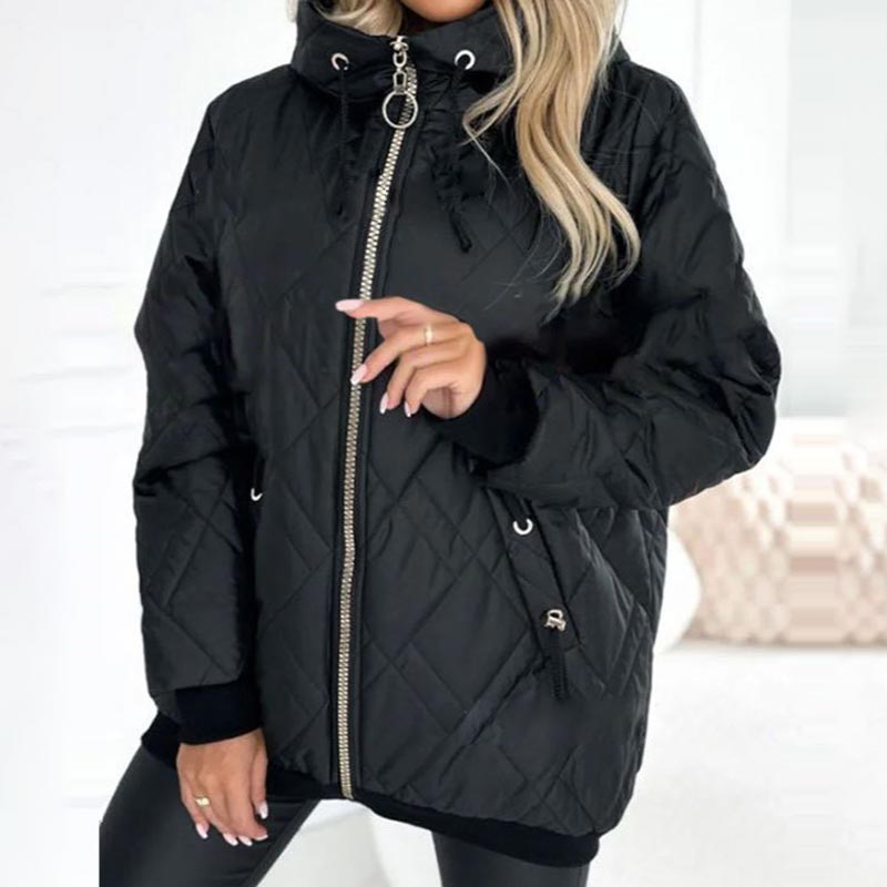 🔥【S-3XL】Dámský módní kabát Parka s vysokým krkem a boky