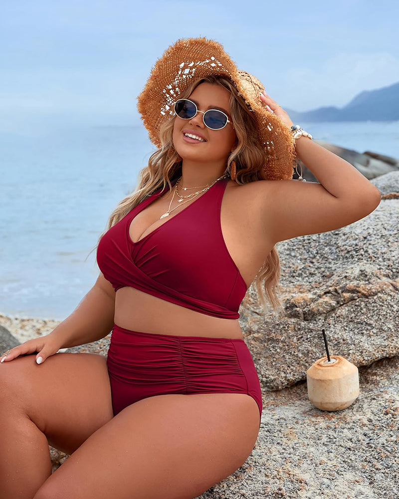 🔥👙Plavky, které tvarují bříško, decentní bikiny s vysokým pasem
