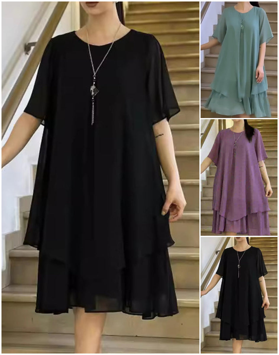 🔥👗 Volné dámské šaty v jednobarevném provedení