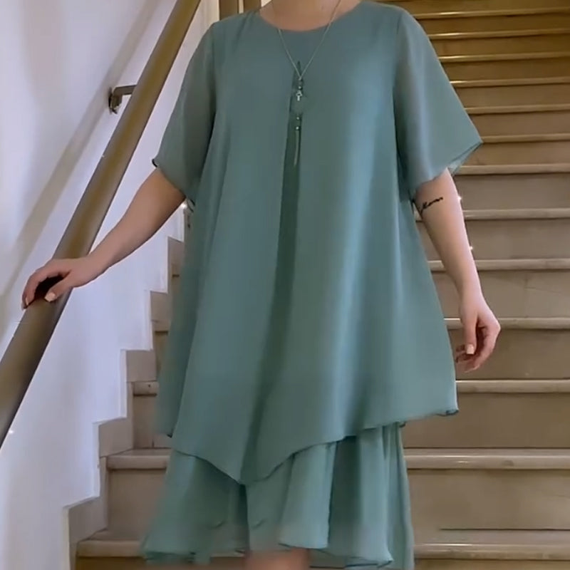 🔥👗 Volné dámské šaty v jednobarevném provedení