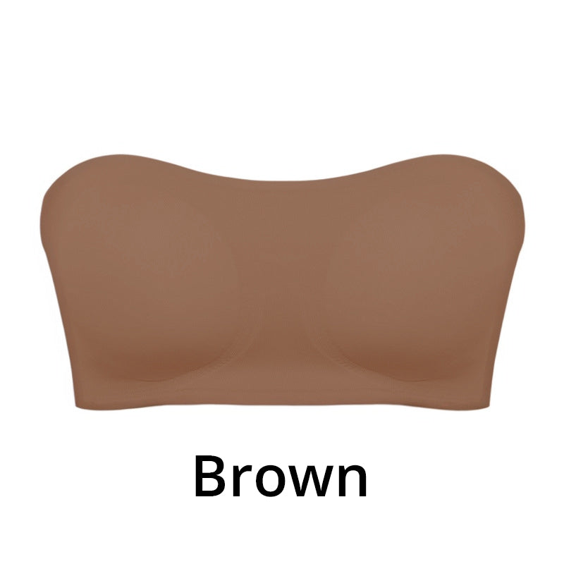 🔥👙Dámská podprsenka bez ramínek, protiskluzová, s křížovým zapínáním na boku