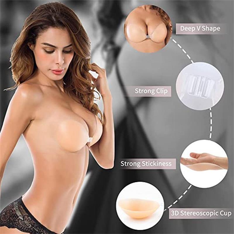💖【1 + 1 zdarma】👙 Lepicí podprsenky s neviditelným řasením