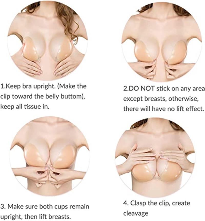 💖【1 + 1 zdarma】👙 Lepicí podprsenky s neviditelným řasením