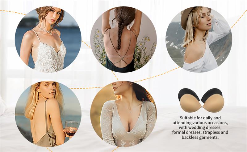 💖【1 + 1 zdarma】👙 Lepicí podprsenky s neviditelným řasením